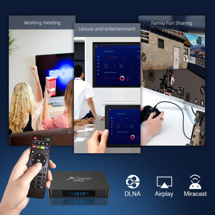 X96Q PRO 4K Smart TV BOX Android 10.0 Media Player, Allwinner H313 Quad Core ARM Cortex A53, RAM: 1GB, ROM: 8GB, Plug Type:US Plug - Consumer Electronics by buy2fix | Online Shopping UK | buy2fix