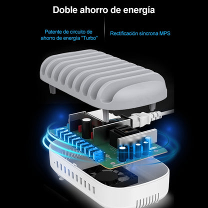 ORICO DUK-10P-DX 120W 5V 2.4A 10 Ports USB Charging Station, EU Plug(White) - Multifunction Charger by ORICO | Online Shopping UK | buy2fix