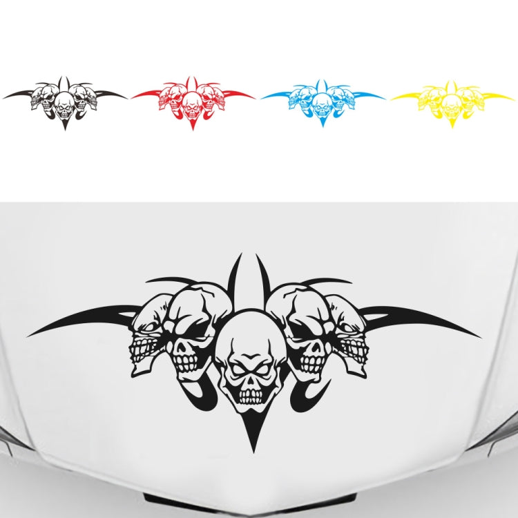D-299 Skull Pattern Car Modified Hood Decorative Sticker(Red) - In Car by buy2fix | Online Shopping UK | buy2fix