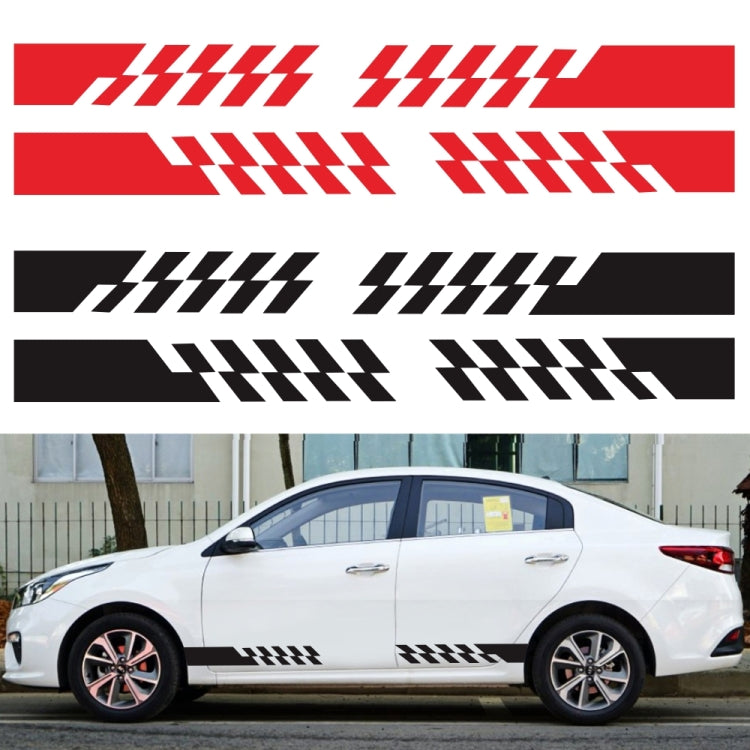 2 PCS/Set D-487 Stripe Pattern Car Modified Decorative Sticker(White) - In Car by buy2fix | Online Shopping UK | buy2fix