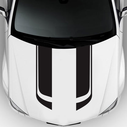 D-711 Stripe Pattern Car Modified Hood Decorative Sticker(Black) - In Car by buy2fix | Online Shopping UK | buy2fix