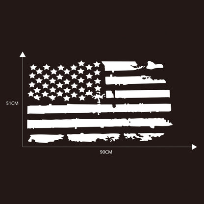 D-778 American Flag Pattern Car Modified Decorative Sticker(White) - In Car by buy2fix | Online Shopping UK | buy2fix