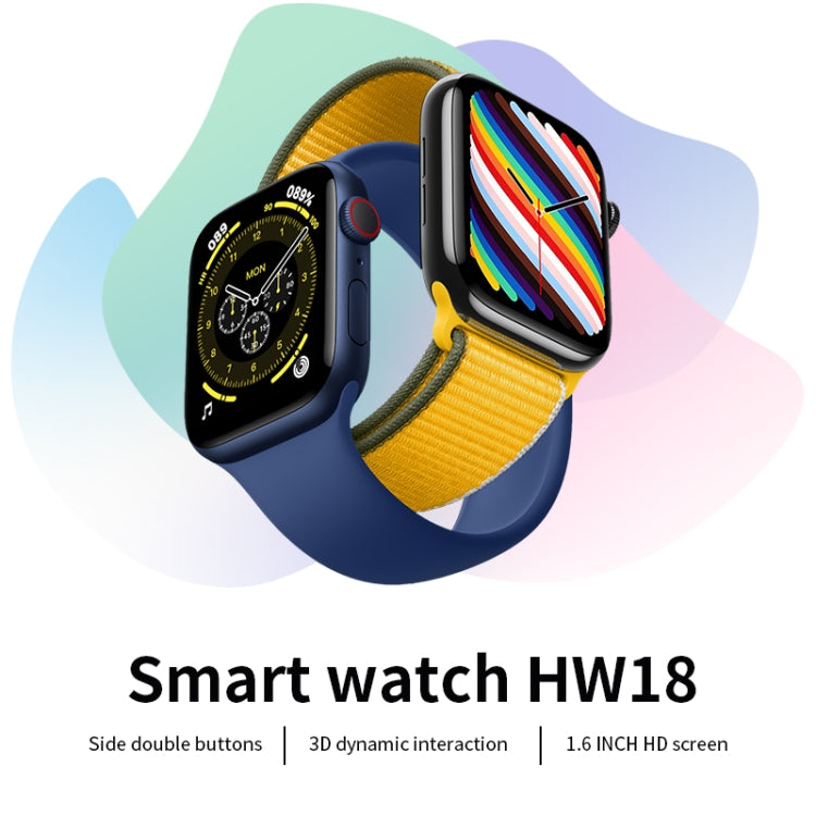 HW18 1.6 inch TFT Screen Smart Watch, Support Bluetooth Call / 3D Dynamic UI Interaction(Black) - Smart Wear by buy2fix | Online Shopping UK | buy2fix