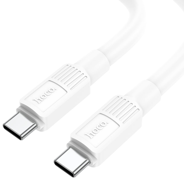 hoco X84 60W USB-C / Type-C to USB-C / Type-C Solid Charging Data Cable，Length：1m(White) -  by hoco | Online Shopping UK | buy2fix