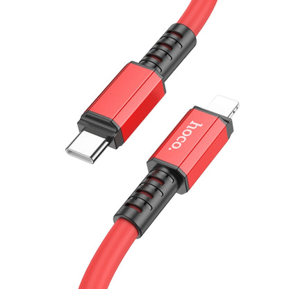 hoco X85 20W USB-C / Type-C to 8 Pin Strength PD Charging Data Cable，Length：1m(Red) - 2 in 1 Cable by hoco | Online Shopping UK | buy2fix
