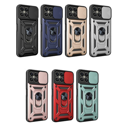 For Honor X8 Sliding Camera Design TPU + PC Phone Case(Gold) - Honor Cases by buy2fix | Online Shopping UK | buy2fix