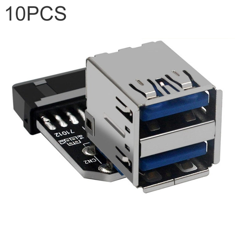 10 PCS 19/20Pin to Dual USB 3.0 Adapter Converter, Model:PH21 - Others by buy2fix | Online Shopping UK | buy2fix