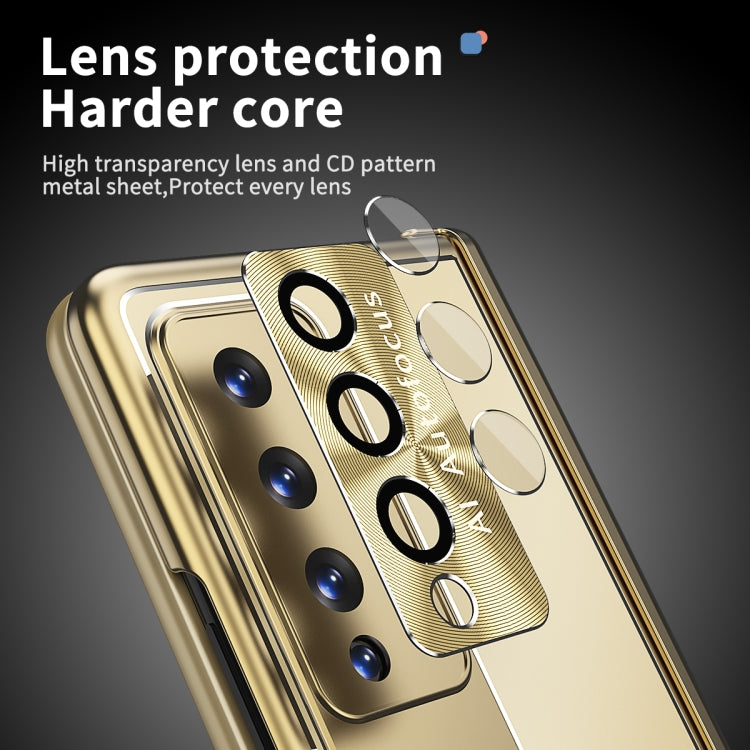 For Samsung Galaxy Z Fold4 Aluminum Alloy Double Hinge Shockproof Phone Protective Case(Gold) - Galaxy Z Fold4 5G Cases by buy2fix | Online Shopping UK | buy2fix