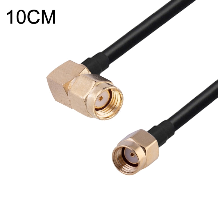 RP-SMA Male Elbow to RP-SMA Male RG174 RF Coaxial Adapter Cable, Length: 10cm - Connectors by buy2fix | Online Shopping UK | buy2fix