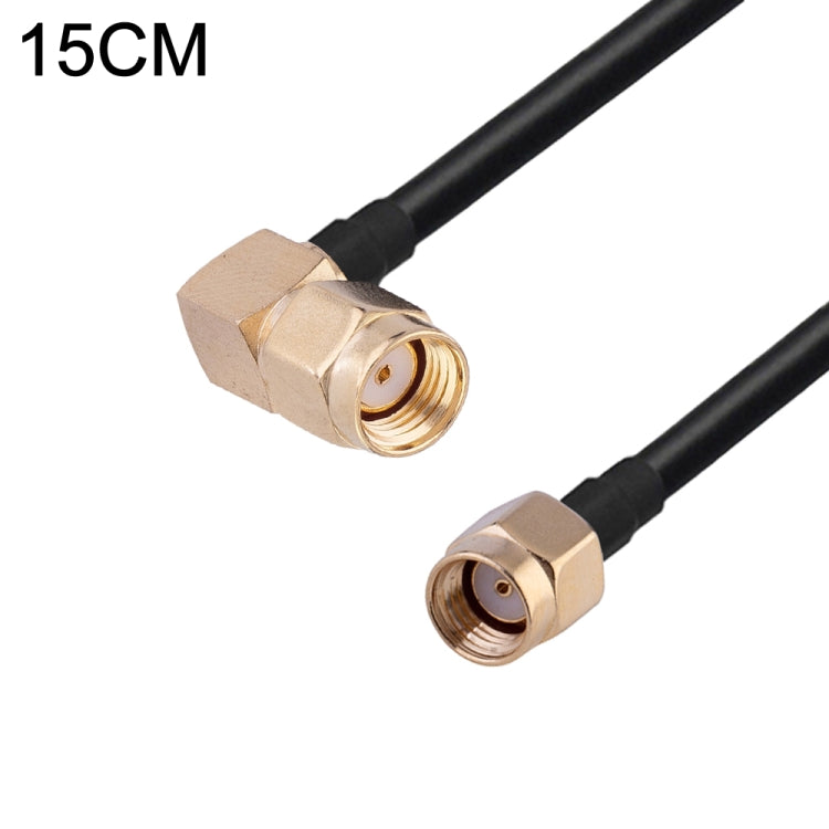 RP-SMA Male Elbow to RP-SMA Male RG174 RF Coaxial Adapter Cable, Length: 15cm - Connectors by buy2fix | Online Shopping UK | buy2fix