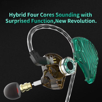 CVJ-CSE Ring Iron Hybrid Music Running Sports In-Ear Wired Headphone, Style:With Mic(Green) - In Ear Wired Earphone by CVJ | Online Shopping UK | buy2fix