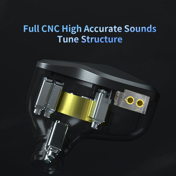 CVJ-CSN In-Ear Dual Magnetic Circuit Dynamic HIFI Wired Earphone, Style:Without Mic(Black) - In Ear Wired Earphone by CVJ | Online Shopping UK | buy2fix
