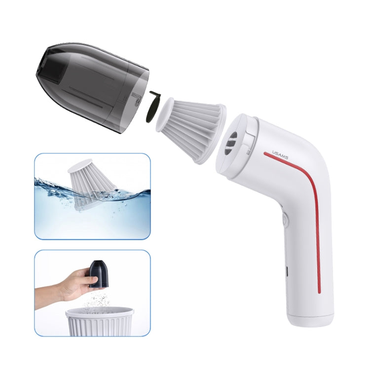 USAMS US-ZB253 LEJ Series Mini Hand-held Vacuum Cleaner(White) - In Car by USAMS | Online Shopping UK | buy2fix