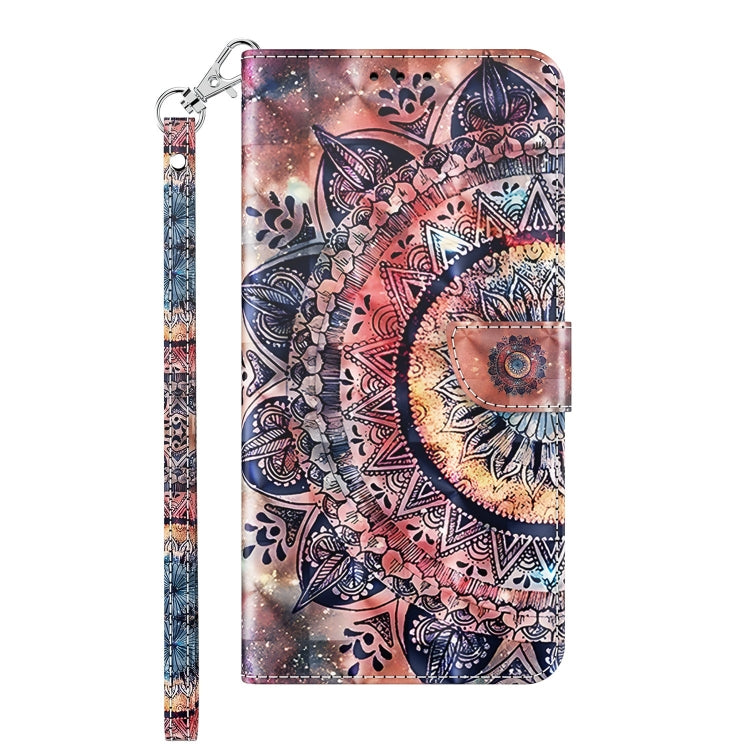 For Samsung Galaxy A52 5G / A52s 3D Painted Leather Phone Case(Colorful Mandala) - Galaxy Phone Cases by buy2fix | Online Shopping UK | buy2fix