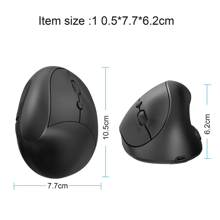 X10 2.4G Wireless Rechargeable Vertical Ergonomic Gaming Mouse(Black) - Wireless Mice by buy2fix | Online Shopping UK | buy2fix