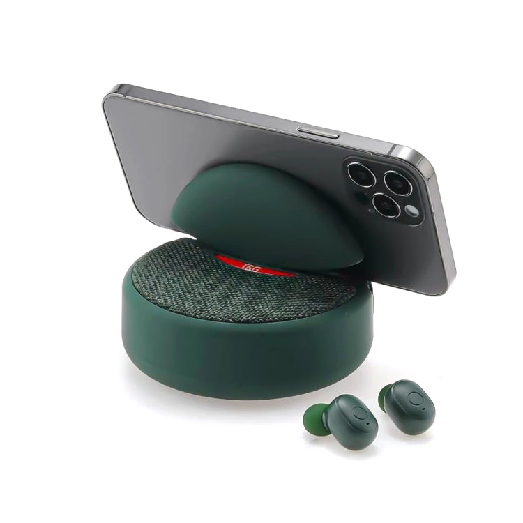 T&G TG808 2 in 1 Mini Wireless Bluetooth Speaker Wireless Headphones(Green) - Mini Speaker by T&G | Online Shopping UK | buy2fix
