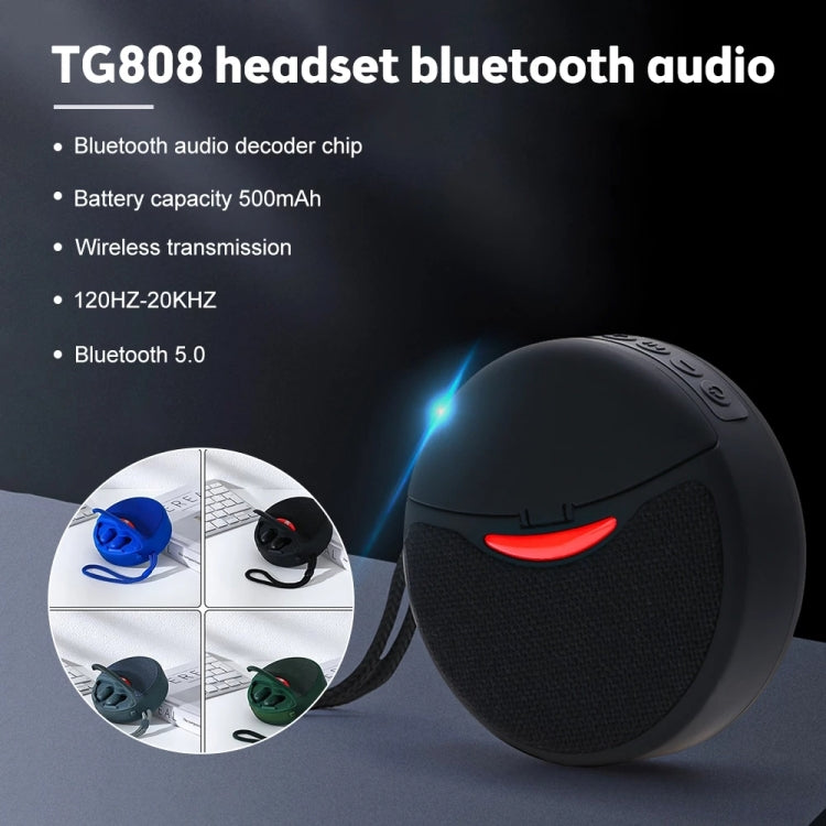 T&G TG808 2 in 1 Mini Wireless Bluetooth Speaker Wireless Headphones(Grey) - Mini Speaker by T&G | Online Shopping UK | buy2fix