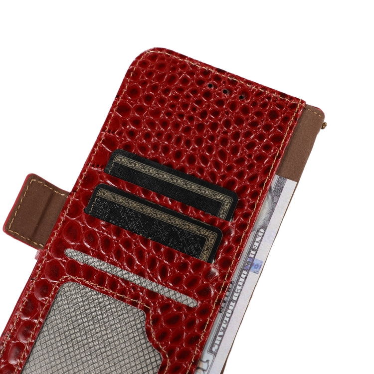 For Motorola Moto S30 Pro Crocodile Top Layer Cowhide Leather Phone Case(Red) - Motorola Cases by buy2fix | Online Shopping UK | buy2fix