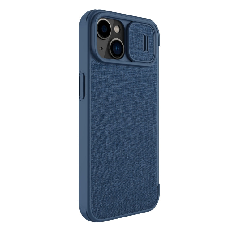 For iPhone 14 NILLKIN QIN Series Pro Leather Phone Case(Blue) - iPhone 14 Cases by NILLKIN | Online Shopping UK | buy2fix