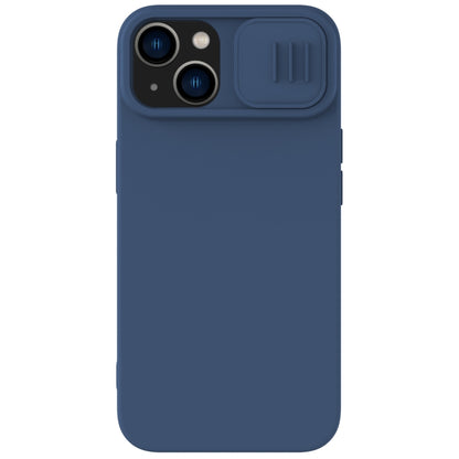 For iPhone 14 Plus  NILLKIN CamShield Liquid Silicone Phone Case(Blue) - iPhone 14 Plus Cases by NILLKIN | Online Shopping UK | buy2fix