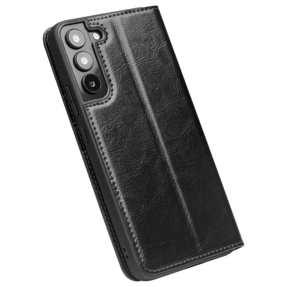 For Samsung Galaxy S22 5G QIALINO Genuine Leather Phone Case(Black) - Galaxy S22 5G Cases by QIALINO | Online Shopping UK | buy2fix