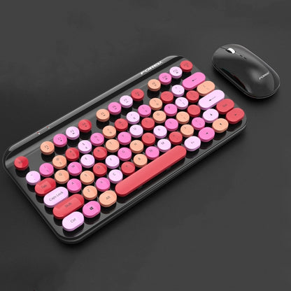 FOREV FFVWI9 Mixed Color Portable 2.4G Wireless Keyboard Mouse Set(Red) - Wireless Keyboard by buy2fix | Online Shopping UK | buy2fix