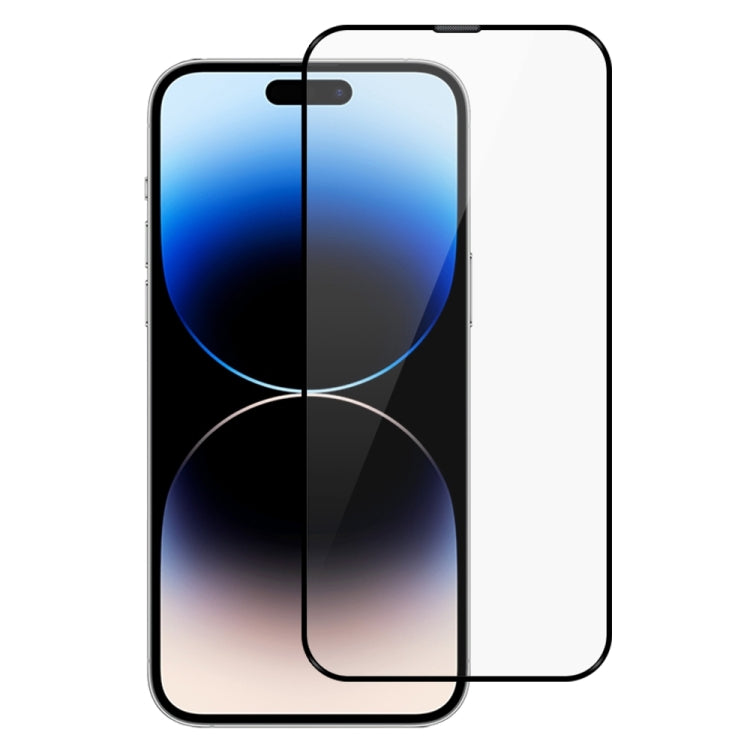 For iPhone 14 Pro Max JOYROOM JR-H04 2.5D Screen Printing Full Screen Black Edge Tempered Glass Film - iPhone 14 Pro Max Tempered Glass by JOYROOM | Online Shopping UK | buy2fix