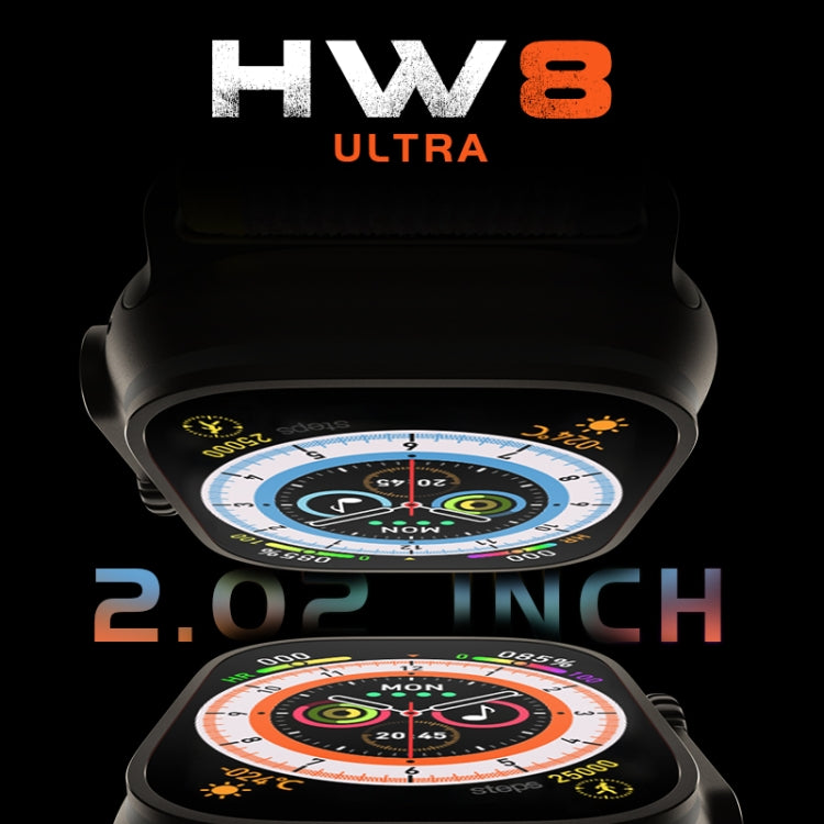 HW8 Ultra 2.02 inch TFT Screen Smart Watch, IP67 Waterproof Support Heart Rate & Blood Oxygen Monitoring / Multiple Sports Modes(Black) - Smart Wear by buy2fix | Online Shopping UK | buy2fix