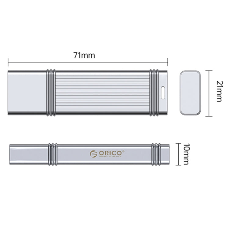 ORICO USB Solid State Flash Drive, Read: 520MB/s, Write: 450MB/s, Memory:128GB, Port:USB-A(Silver) - USB Flash Drives by ORICO | Online Shopping UK | buy2fix