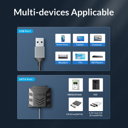 ORICO UTS1 USB 2.0 2.5-inch SATA HDD Adapter with Silcone Case, Cable Length:0.3m - USB to IDE / SATA by ORICO | Online Shopping UK | buy2fix