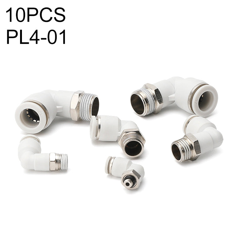 PL4-01 LAIZE 10pcs PL Elbow Pneumatic Quick Fitting Connector -  by LAIZE | Online Shopping UK | buy2fix