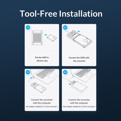 ORICO UTS1 Type-C / USB-C USB 3.0 2.5-inch SATA HDD Adapter, Cable Length:0.5m - USB to IDE / SATA by ORICO | Online Shopping UK | buy2fix