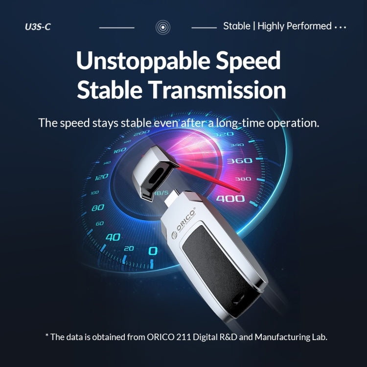 ORICO USB Flash Drive, Read: 260MB/s, Write: 70MB/s, Memory:64GB, Port:USB-A(Silver) - USB Flash Drives by ORICO | Online Shopping UK | buy2fix