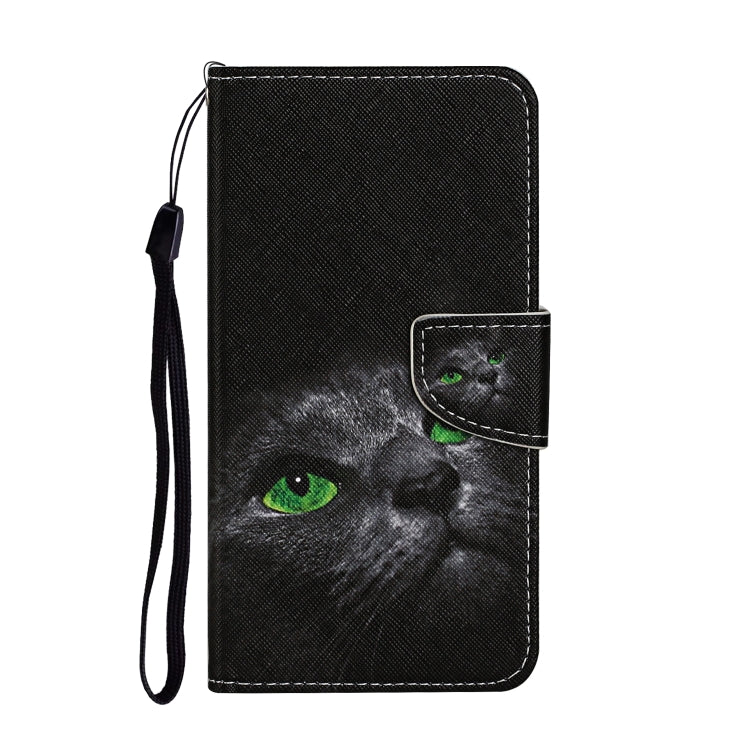 For Xiaomi Redmi A1 Colored Drawing Pattern Leather Phone Case(Black Cat) - Xiaomi Cases by buy2fix | Online Shopping UK | buy2fix