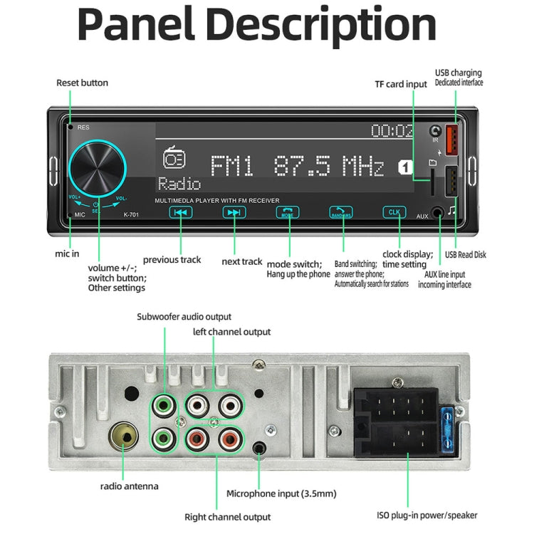 2.5D Touch Screen Car MP3 Player Radio Support Bluetooth Positioning Find Car - In Car by buy2fix | Online Shopping UK | buy2fix