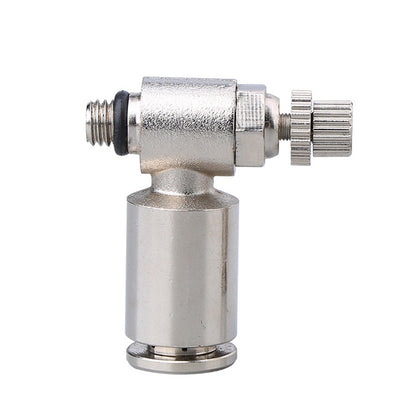 SL8-02 LAIZE Nickel Plated Copper Male Thread Throttle Valve Pneumatic Connector - Interface Series by LAIZE | Online Shopping UK | buy2fix