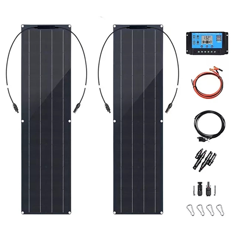100W Dual Board with 40A Controller PV System Solar Panel(Black) - Consumer Electronics by buy2fix | Online Shopping UK | buy2fix