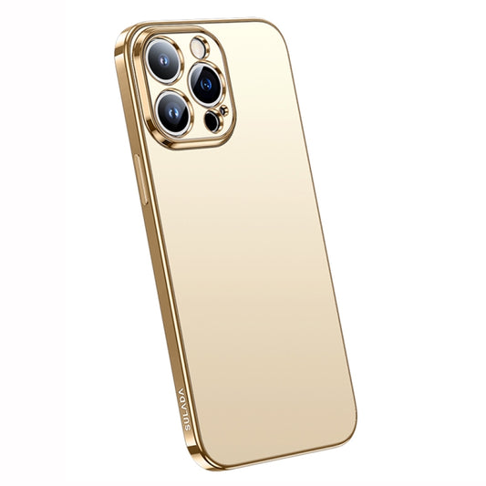For iPhone 14 Pro SULADA Electroplating Frosted All-inclusive TPU Phone Case(Gold) - iPhone 14 Pro Cases by SULADA | Online Shopping UK | buy2fix