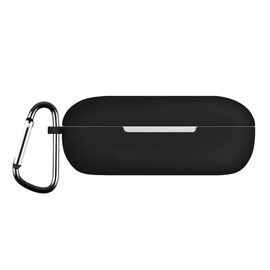 For Huawei FreeBuds SE Pure Color Bluetooth Earphone Silicone Case with Hook(Black) - Huawei Earphone Case by buy2fix | Online Shopping UK | buy2fix