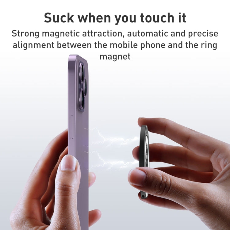 Car Magnetic Dual Axis Ring Phone Holder(Frosted Purple) - Ring Holder by buy2fix | Online Shopping UK | buy2fix