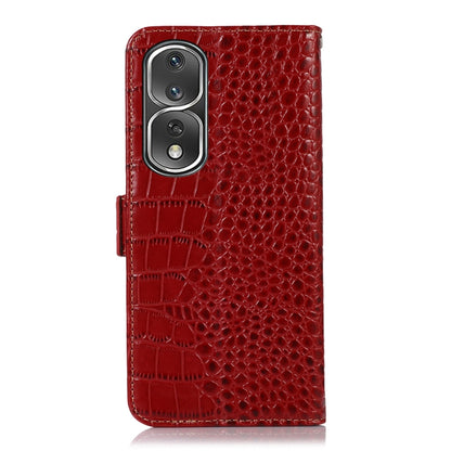 For Honor 80 Pro Crocodile Top Layer Cowhide Leather Phone Case(Red) - Honor Cases by buy2fix | Online Shopping UK | buy2fix