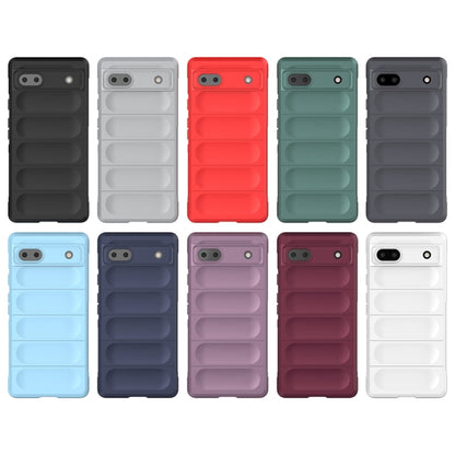 For Google Pixel 6a Magic Shield TPU + Flannel Phone Case(Dark Grey) - Google Cases by buy2fix | Online Shopping UK | buy2fix