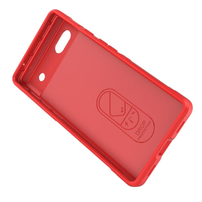 For Google Pixel 6a Magic Shield TPU + Flannel Phone Case(Red) - Google Cases by buy2fix | Online Shopping UK | buy2fix
