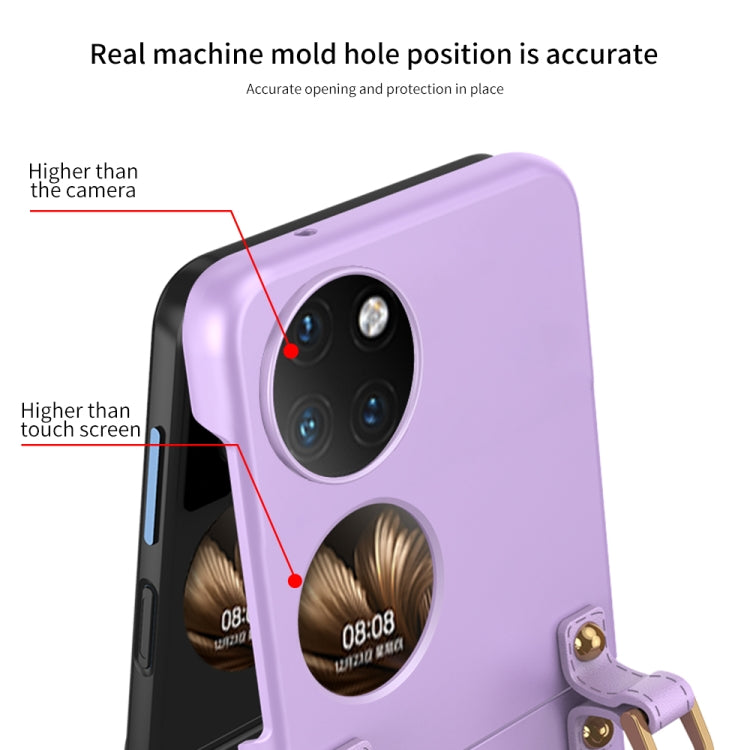For Huawei P50 Pocket GKK Ultrathin Mini Handbag Protective Phone Case with Wrist Strap(Purple) - Huawei Cases by GKK | Online Shopping UK | buy2fix