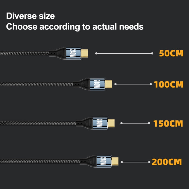 PD 240W Type-C to Type-C Fast Charge Data Cable, Length:1.5m -  by buy2fix | Online Shopping UK | buy2fix