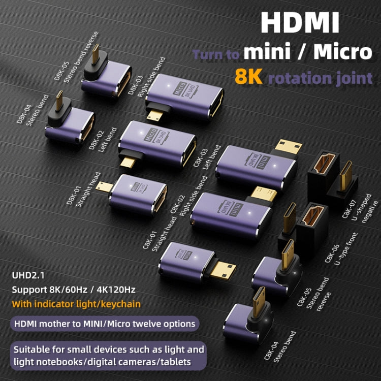 C8K-01 8K HDMI 2.1 to Mini Adapter -  by buy2fix | Online Shopping UK | buy2fix