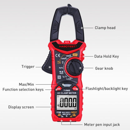 HABOTEST HT206A High Precision Digital Clamp Multimeter - Consumer Electronics by buy2fix | Online Shopping UK | buy2fix