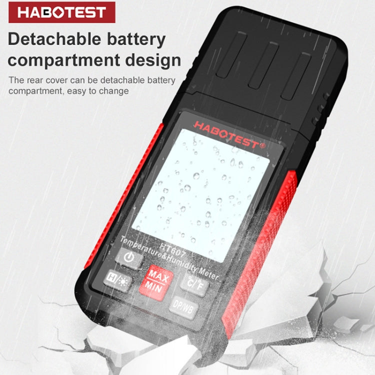 HABOTEST HT607 Portable Handheld Temperature Humidity Tester - Consumer Electronics by buy2fix | Online Shopping UK | buy2fix