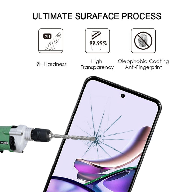 For Motorola Moto G13 Full Glue Full Cover Screen Protector Tempered Glass Film - Motorola Tempered Glass by buy2fix | Online Shopping UK | buy2fix