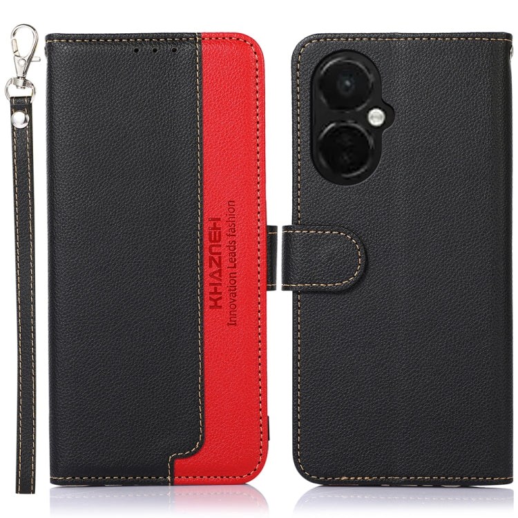 For OnePlus Nord CE 3 Lite KHAZNEH Litchi Texture Leather RFID Phone Case(Black) - OnePlus Cases by buy2fix | Online Shopping UK | buy2fix